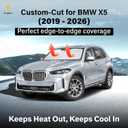 EcoNour Windshield Sunshade Compatible for BMW X5 2019-2024 2025 2026, Sun Visor for Front Windshield & Window Sun Shade Cover, UV Heat Blocker & Protector, Car Accessories