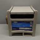 Suncast Garden Hose Reel Hideaway for 5/8" Hoses, Retracting Storage of 100ft, Light Taupe