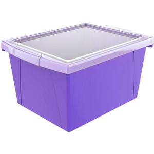 4 Gallon Storage Bin with Lid, Purple