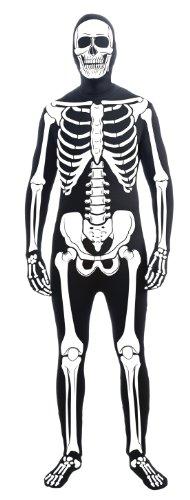 Rubies Men's Skeleton Man Bone Skin Suit Costume for Themed Parties and Halloween, M