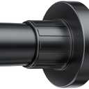 Ausemku Shower Curtain Rod 32-80 Inch Adjustable - 1 Inch Diameter Heavy Duty No drill Spring Tension Shower Rod, Non-Slip Rustproof Telescopic Rod for Bathroom, Black