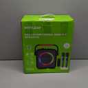 Karaoke Machine for Adults & Kids, Bluetooth Karaoke Speaker with Two Wireless Karaoke Microphones, PA System Speaker Supports TF Card/USB, AUX in, REC, Bass & Treble for Party/Meeting/Adults/Kids (Red)