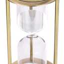 Hourglass 30 Minute Sand Timer, Vintage Brass White Sand Clock, Metal SandWatch 30 Min, Antique Reloj De Arena, Unique Hour Glass Sandglass for Home, Office, Desk Decoration