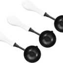 PATIKIL 4" Wax Seal Spoon, 3Pcs Wax Sealing Melting Spoon Painted Wooden Handle Wax Spoon for Wax Seal Stamp Envelope Art Craft Projects, White