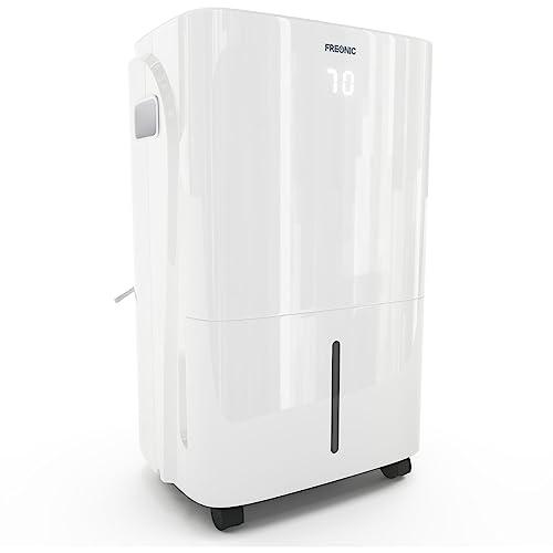 Freonic 35 Pint Dehumidifier | LED Display | 24H Timer | Auto-Restart | Auto Shut-Off | Wheels | Bathroom, Basement, Bedroom, and Rooms up to 3,000 Sq. Ft | FHCD351AWG