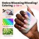Sponge Pat Gel Nail Polish Palette, 12 Colors Blending Ombre Gel Polish Gradient Painting Nails Art, No Wipe, UV/LED Cured (12 Colors D)