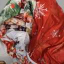 Casuru Christmas Round Fitted Tablecloth with Elastic Snowman Table Cover Waterproof Let It Snow Christmas Decor for Patio Holiday Kitchen Party Fits to 48"-52" Diameter Round Table