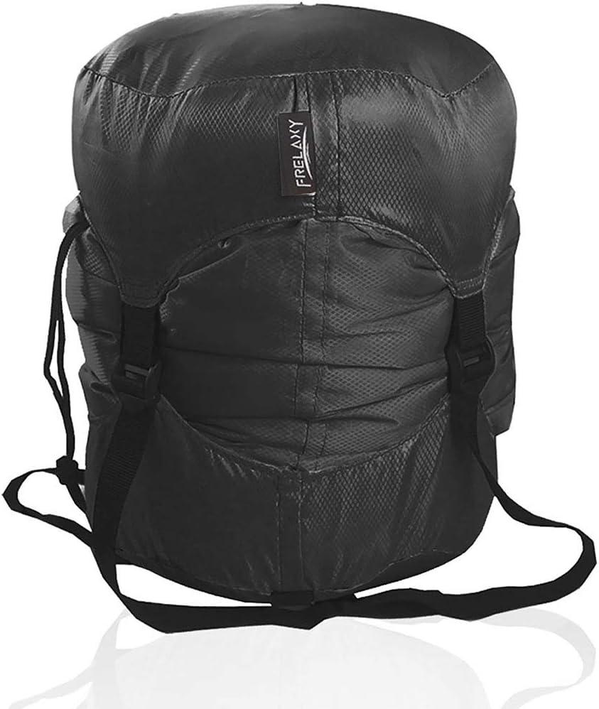 Frelaxy Compression Sack, Ultralight Sleeping Bag Stuff Sack, 40% More Storage! 11L/18L/30L/45L/52L, Compression Stuff Sack - Space Saving Gear for Camping, Hiking, Backpacking (Medium, Black)