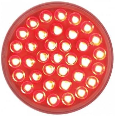 United Pacific 39643B - Brake/Tail/Turn Signal Light - (Bulk), 36 Led 4" Round, Red/Clear Lens