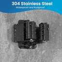 Broom Holder Wall Mount, 7PCS Broom Hanger Wall Mount, Stainless Steel Heavy Duty Mop Holder Broom Mop Hanger Wall with Screws, Garden Outdoor Tool Organizer Rack Broom Hanger (Black) (7pack)