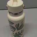 Hydro Flask Water Bottle - Insulated Stainless Steel - Wide Mouth Flex Straw Lid, Non Spill, Leakproof and Refillable in 32 Oz Botanical Bliss Coconut