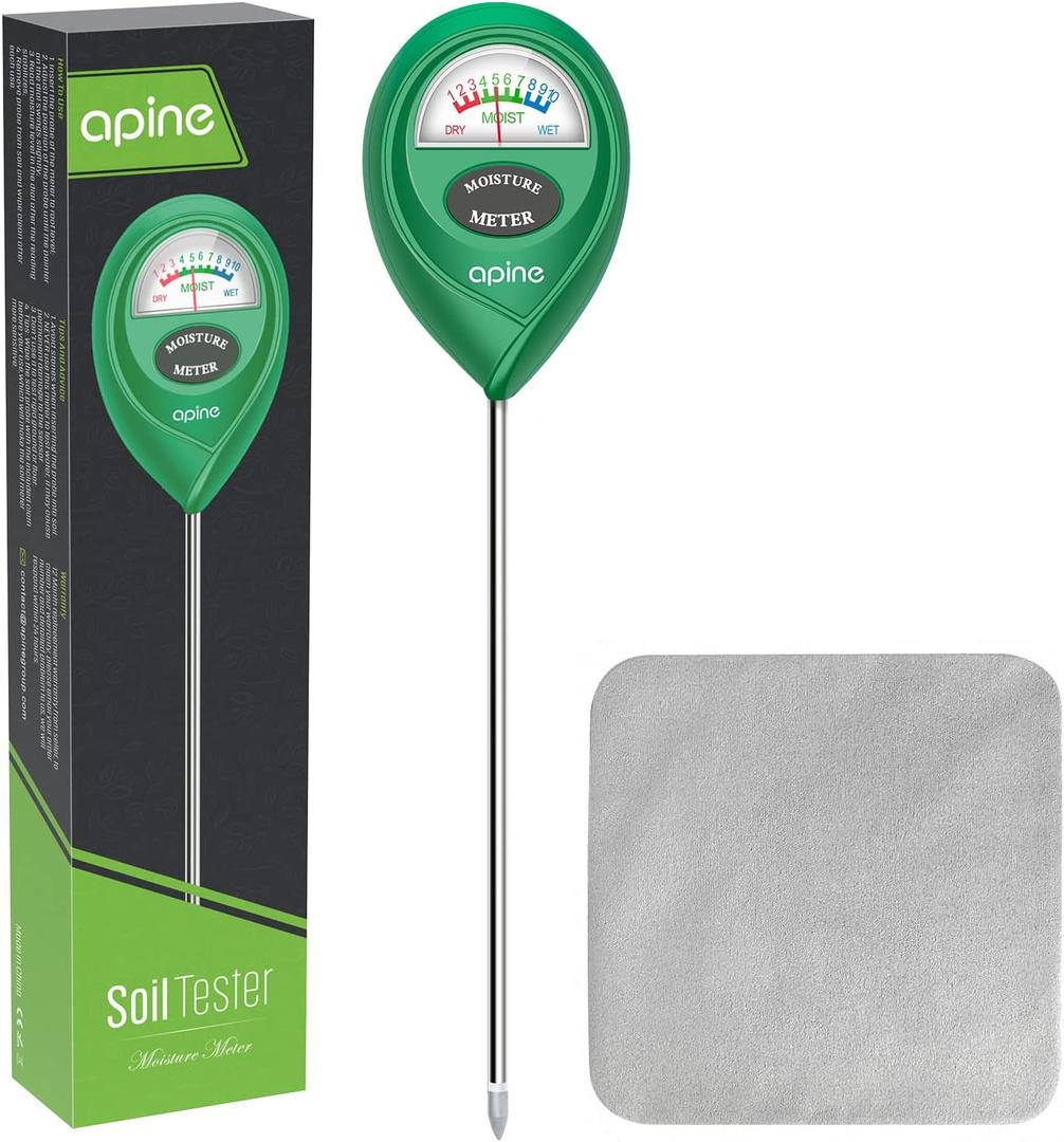2 x apine Soil Moisture Meter,Plants Moisture Meter,Plant Water Meter for Indoor/Outdoor Plants,Hydrometer for PlantsGreen