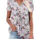 BETTE BOUTIK womens dramatic shirt loose fit button down shirts pleated womens plus size tops women work tops GrayPink Large (Blue)