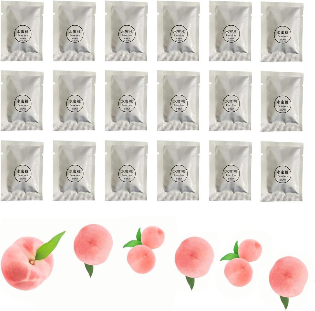 20 Pack Peach Flavor Car Air Vent Clip Freshener Refills Solid Fragrance Replacement Pads, Long Lasting Air Freshener for Car Accessories for Women Men