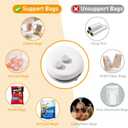 3 x Mini Chip Sealer Portable Snack Bag Sealer Type-C Rechargeable Sealing and Cutting 2 in 1, White