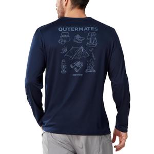 NORTHYARD Men's Hiking Graphic Shirts Long Sleeve UPF 50+ Fishing T-Shirt (L)
