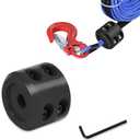 leediga Pack-1 Winch Cable Hitch Stopper, Cable Protection Rubber Line Plug, Automobile Modification Accessories, Universal for Most Cars, Trucks and Vans (Black #1.9In Height)