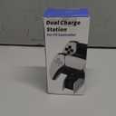 PS5 Controller Charger Station for PlayStation 5 Dualsense/Dualsense Edge,Charging Station with 10 LED Light, PS5 Controller Accessories Charging Dock, White