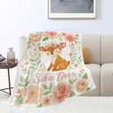 Sika Deer Blanket Super Soft Warm Fluffy Fleece Flannel Animal Throw Blanket Cozy Fuzzy Plush Stuff Bedding Blankets Gifts for Women Kids Boys Girls Adults 50"X40"