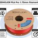 3DHoJor PLA Pro (PLA+) Filament 1.75mm, 3D Printer Filament, Cardboard Spool, +/- 0.03mm Accuracy, Red, 1kg