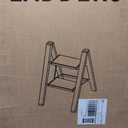 Mayi Plus 2-Step Aluminum Ladder,Lightweight Folding Step Stool with Extra-Wide Anti-Slip Steps,330 lbs Capacity,Compact Space-Saving Design for Home,Kitchen and OfficeWhite&Woodgrain