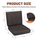 Wibeelee Brown Egg Crate Foam Recliner Cushion with Back Support, 19.7 x 19.7 Inches, 4.3 Inch Thick Seat, Reduces Muscle Fatigue, Ideal for Elderly and Adults