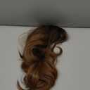 N NAYASA Light Brown Wigs for Women Brown Wig with Bangs 24Ombre Brown Wig with Dark Roots Long Layered Wig Heat Resistant Synthetic Wig Natural Looking Wigs for Daily Party Use