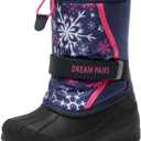 DREAM PAIRS Boys & Girls Mid Calf Water-Resistant Winter Snow Boots for Toddler/Little/Big Kid,Size 11 Little Kid,Navy/Fuchsia,KAMICK
