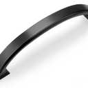 Mengico 10 Pack 4 Inch (102mm) Black Arch Cabinet Pulls - Matte Black Zinc Alloy Drawer Handles for Kitchen & Bathroom, Modern Cabinet Hardware