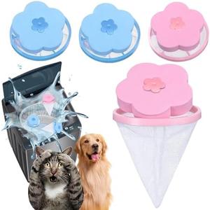 Vartraflux Pet Hair Remover for Laundry, Laundry Pet Hair Catcher, 2025 Upgraded Floating Hair Filter Mesh Removal, Washing Machine Lint Catcher, Cat and Dog Hair Washing Machine Catcher; 4 Piece