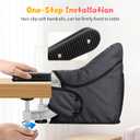 Hook On High Chair with Removable Tray for Babies 6-36 Months | Secure & Portable Foldable Travel High Chair | Clip On Baby Feeding Seat with Non-Slip Aluminum Clamp, Washable Cover & Carry Bag(Black)
