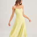 RIHOAS Wedding Guest Dresses for Women Chiffon Sleeveless Midi Dress | Chiffon,Corset,Spaghetti Strap,A-Line,Formal,Elegant,Bridesmaid,Semi Formal,Party,Cocktail,Prom,Summer,Fall 2026 (Yellow, S)