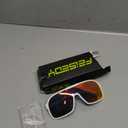 FEISEDY Fashion Polarized Sunglasses Oversized One Piece Reflective Lens Sports Sun Glasses B0122 (White/Pink Mirror)