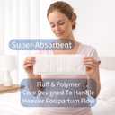 Vakly Postpartum Pads 6" x 17" (50 Pack) – Large Absorbent Maternity Pad Liners for Overnight Leak Protection, Incontinence Booster Pads with Adhesive