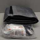 Magnetic Thermal Insulated Door Curtain  Winter Draft Stopper, Energy Saving Quilted Door Cover with Easy Access Closure for Kids & Pets, Waterproof Windproof Doorway for Home & Apartment (Fits Doors to 36x80 Inch, Dark Gray)