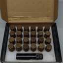 MIKKUPPA 24PCS M14x1.5 Lug Nuts - Replacement for Chevy Silverado 1500 Suburban Traverse, Ford F150, GMC Yukon Sierra 1500, Cadillac XT5 XT6 Aftermarket Wheels Black 2" Length 7 Spline Tire Nut