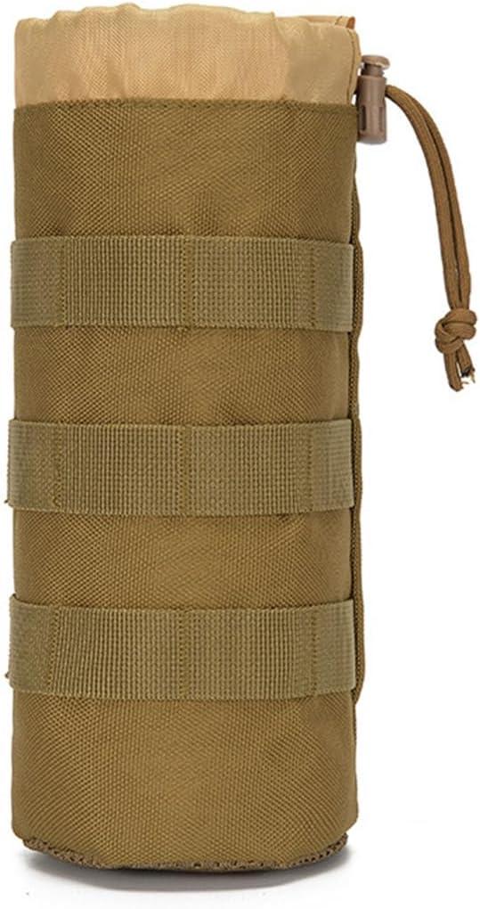 Water Bottle Bag, Outdoor Water Bottle Cover Water Bottle Drawstring Waist Hanging Water Bottle Bag for Men and Women (Black)