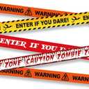 4 Pcs Zombie Area Caution Tape - DO NOT CROSS, 3 Inch x 120 Ft, Scary Halloween Zombie Decorations, Warning Barricade Safety Tape for Haunted House Party Danger Zone