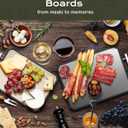 EXTRA LARGE Cutting Board,Double Sided Stainless Steel Cutting Boards Set for kitchen,Stainless Steel/Wheat straw pp Cutting Board for meat,Dishwasher Safe [20 * 13.8+16 * 11+12 * 8.3 Inch], 20l*13.8w+16l*11w + 12l*8.3w