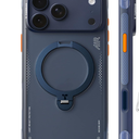 TORRAS Ostand Q3 Air for iPhone 17 Pro Case 6.3'' with Stronger Magnetic Stand, Fit for Magsafe, Airbags Miltary Protection, Camera Control for iPhone 17 Pro Case, Shockproof & Stylish, Midnight Blue