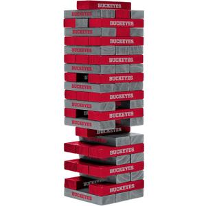 Wild Sports NCAA Pro Football Tabletop Stackers Block Game for College Football Fan, Dorm Game, Tailgate