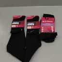 Dr. Motion Women's Compression Knee High Socks, 15-20 mmHg, 3 Pairs (9-11, Black)