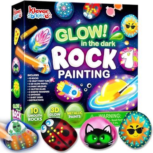 Rock Painting Kit- Glow in The Dark Rock Kit, Arts and Crafts for Kids Ages 6-12, Art Supplies Toy , Kids Craft Paint Kits, Arts & Crafts for Boys Girls Birthday Party Gift Toy Rock Painting Kit- Glow in The Dark Rock Kit, Arts and Crafts for Kids Ages 6-12, Art Supplies Toy , Kids Craft Paint Kits, Arts & Crafts for Boys Girls Birthday Party Gift Toy