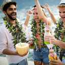 Thiccywoov 2 Pcs Hawaiian Luau Maile and Pikake Lei Graduation Lei Hawaiian Maile Lei Artificial for Wedding Graduation Party, 4.9 ft