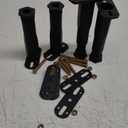 Adjustable Height Bed Support Legs (6.5"-11") - Heavy Duty Center Support for Bed Frame with Wider Base, Under Bed Replacement Legs Kit for Wood Slats/Furniture, Black Plastic Legs (4 PCS)