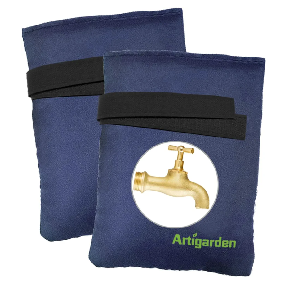 Outdoor Faucet Covers for Cold Winter, Outside Insulated Water Hose Bib Sock Protector, Blue (2 Pack) Pack of 2