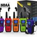 Walkie Talkies for Adults Long Range Rechargeable with Earpiece NOAA Weather Alert, Multi-purpose 2 Way Radio 5 Pack for Team Work Senior Care Kid Adventure Family Camping Hiking Skiing Cruise (Blue Green Orange Purple Red)