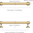 Asidrama 10 Pack 6.3 Inch(160mm) Champagne Bronze Kitchen Cabinet Handles, Cabinet Pulls Kitchen Cabinet Hardware for Cupboard Drawer Pulls, 6.3" Hole Center