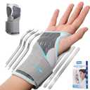Carpal Tunnel Wrist Brace Night Support Fit Right Hand for Work, Pain Relief Wrist Splint for Tendonitis, Sprain, Strain, Rigid Hand Brace for Arthritis for Women and Men, S/M