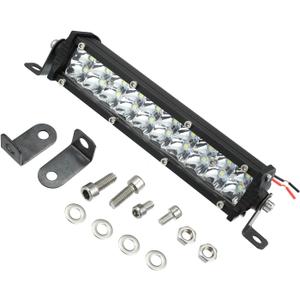 Universal LED Light Bar, Flood Spot Combo Driving Working Fog Lights, for Car Rack Bumper, for Off-Road Pickup Trucks, 7 Inch 20 LED 60W 12-24V, Aluminium, Black Auto Accessories